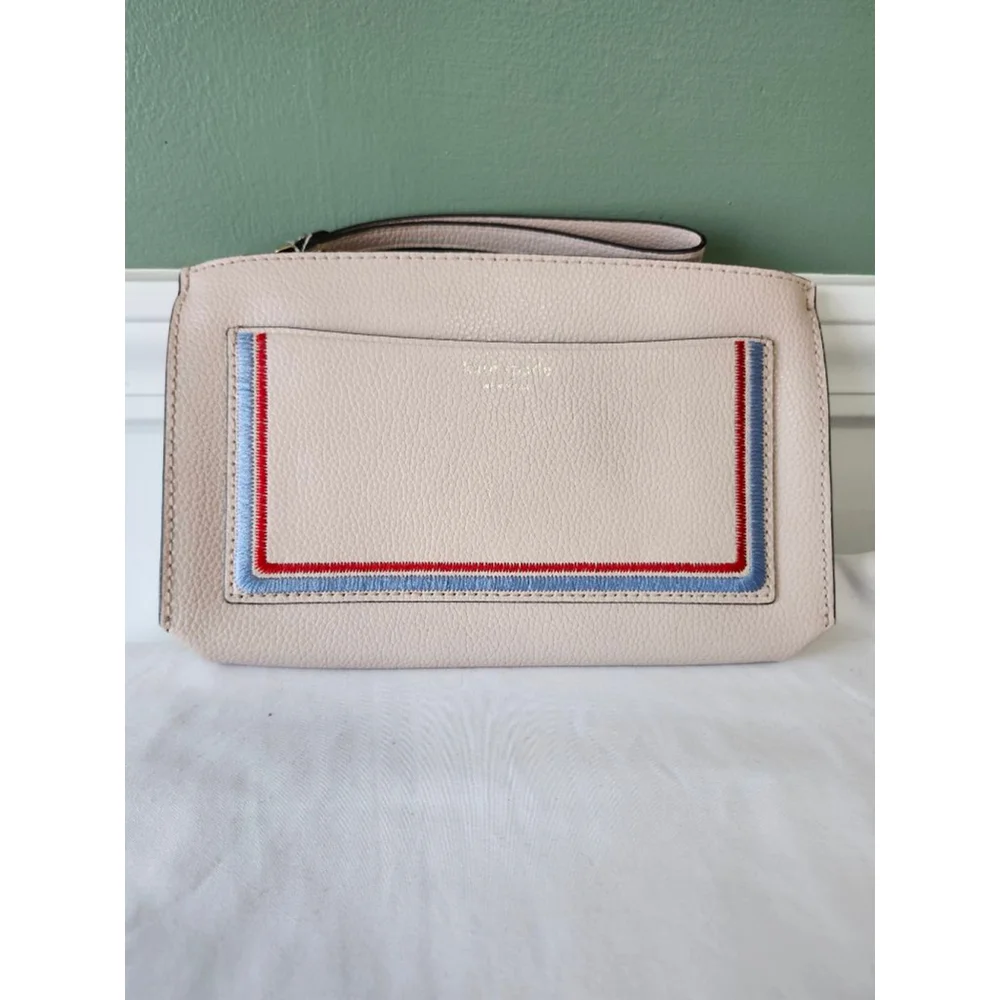 Kate Spade Beige Wristlet Clutch One Size
